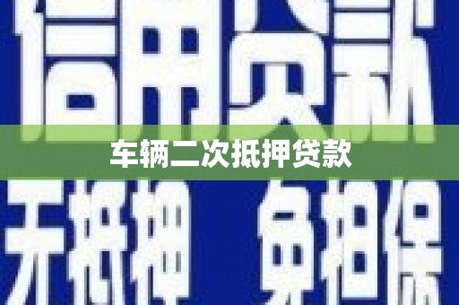 林州车辆二次抵押贷款