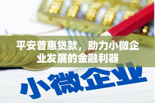 林州平安普惠贷款，助力小微企业发展的金融利器