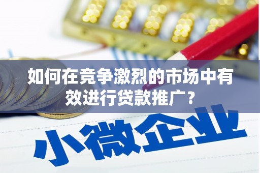 林州如何在竞争激烈的市场中有效进行贷款推广？