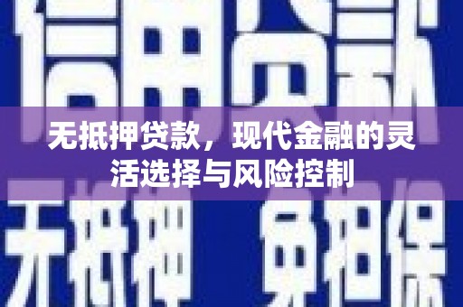 林州无抵押贷款，现代金融的灵活选择与风险控制
