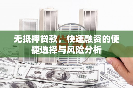 林州无抵押贷款，快速融资的便捷选择与风险分析