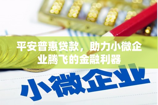 林州平安普惠贷款，助力小微企业腾飞的金融利器