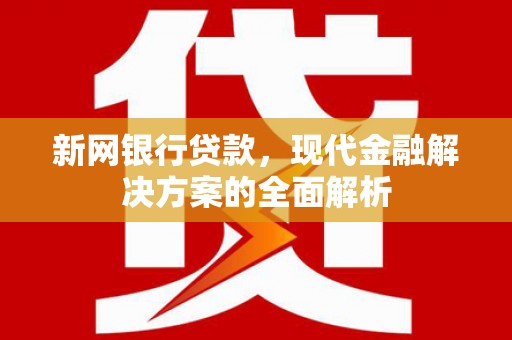 林州新网银行贷款，现代金融解决方案的全面解析