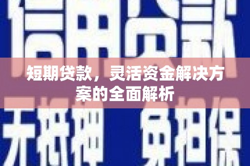林州短期贷款，灵活资金解决方案的全面解析
