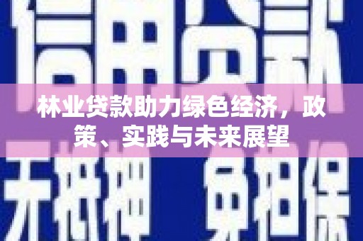 林州林业贷款助力绿色经济，政策、实践与未来展望