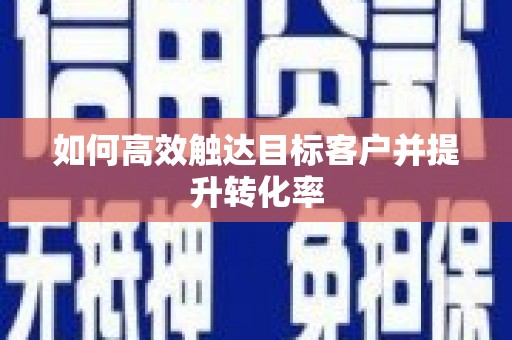林州如何高效触达目标客户并提升转化率